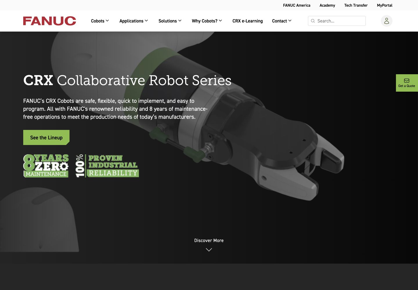 FANUC CRX family: public reference page