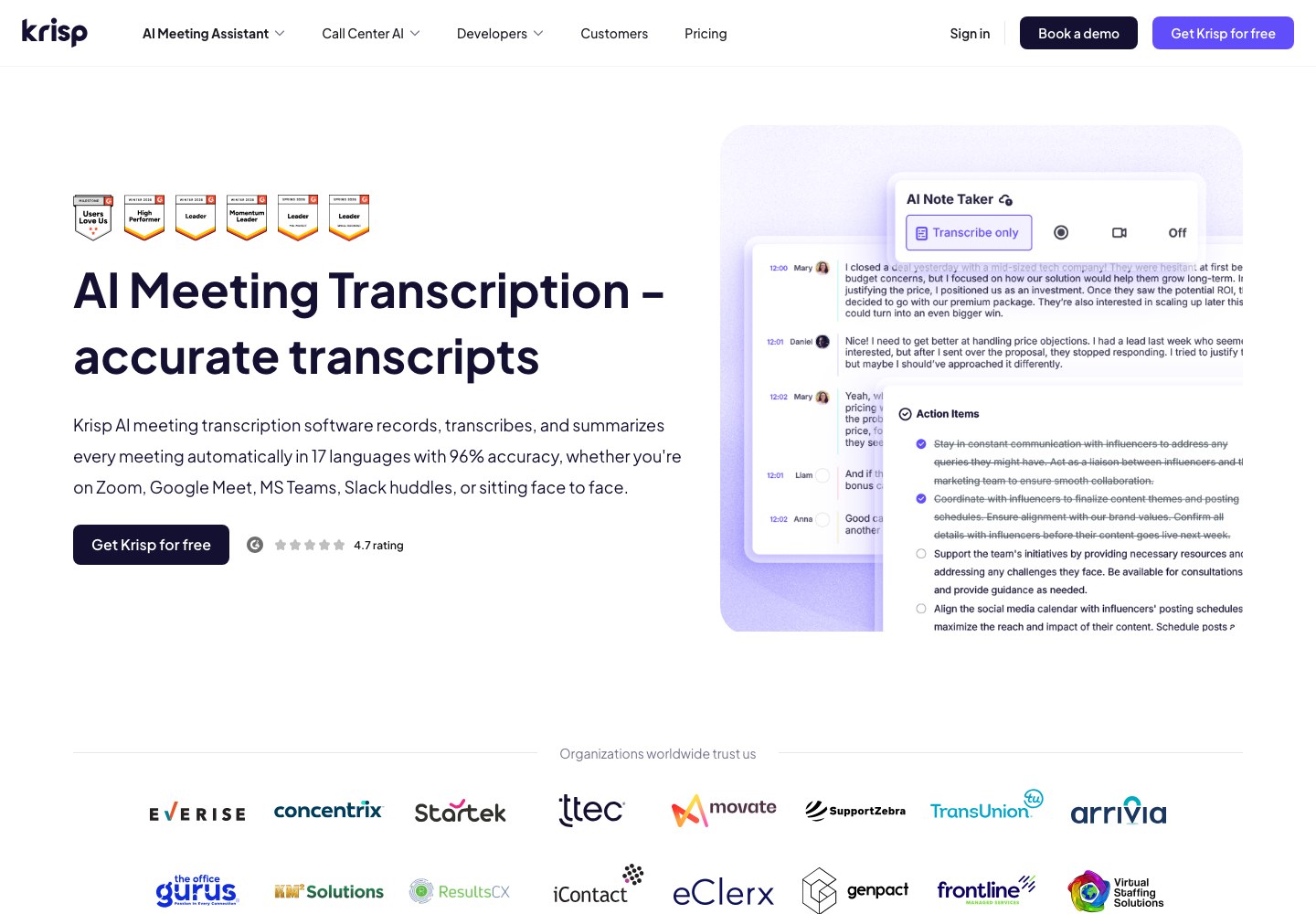 Official Krisp product page (English)