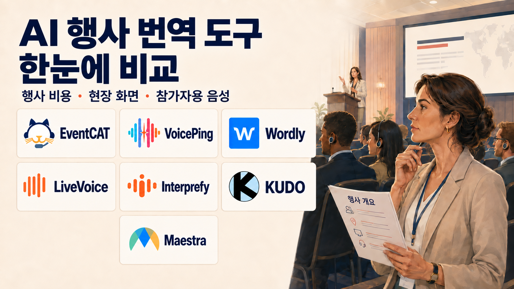 AI 행사 번역 도구 비교: 일회성 행사에 어떤 서비스를 선택할까?