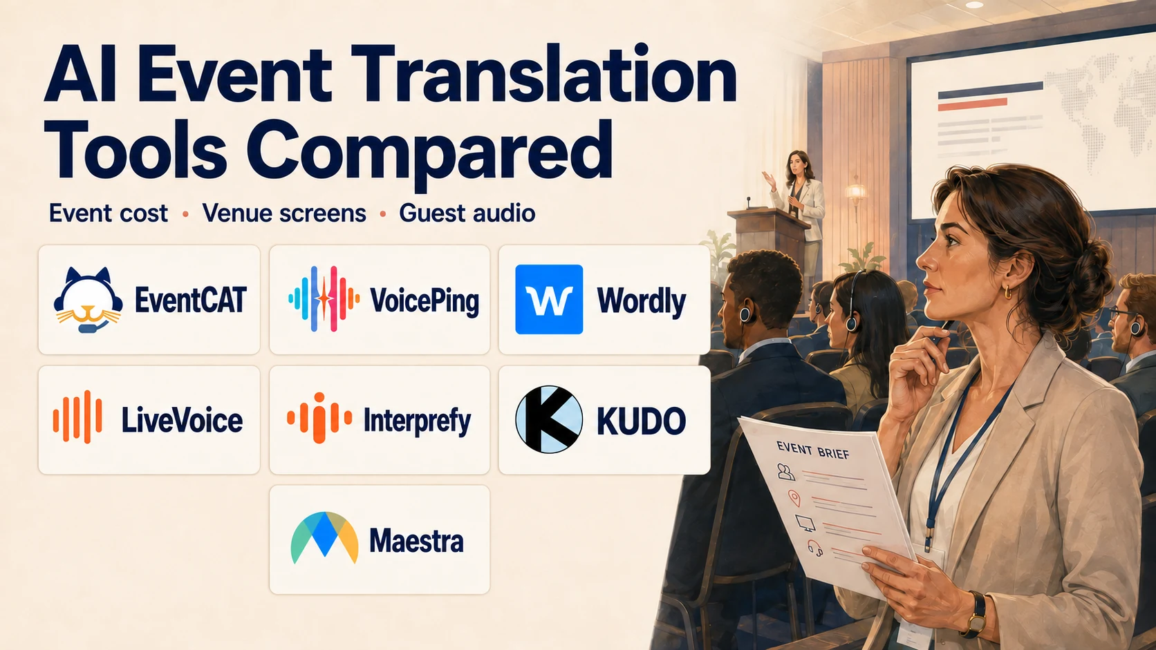 AI event translation tools compared: what to book for a one-off event