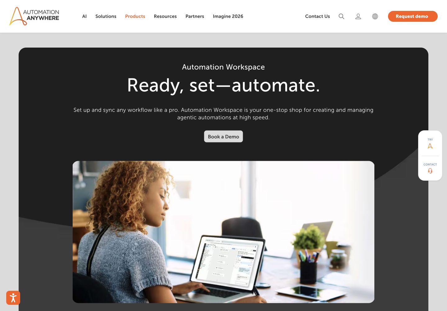 Automation Anywhere’s Automation Workspace product overview.