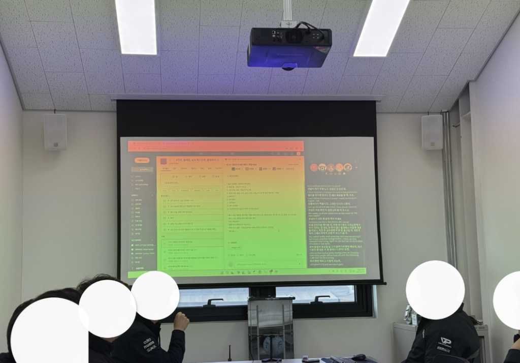 Real-time translation meeting with multinational team