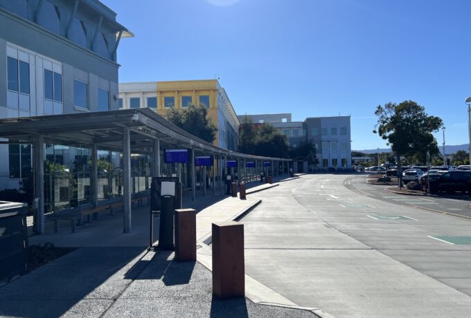 Meta shuttle bus stop