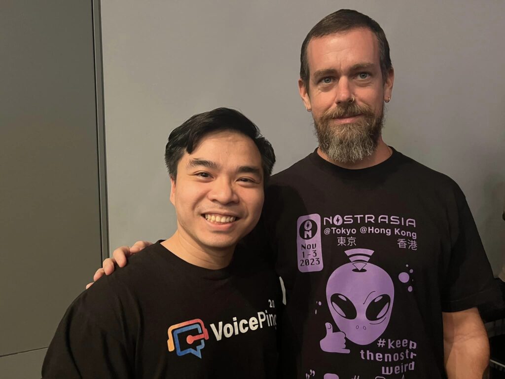 Jack Dorsey and Jack Nguyen, COO of VoicePing