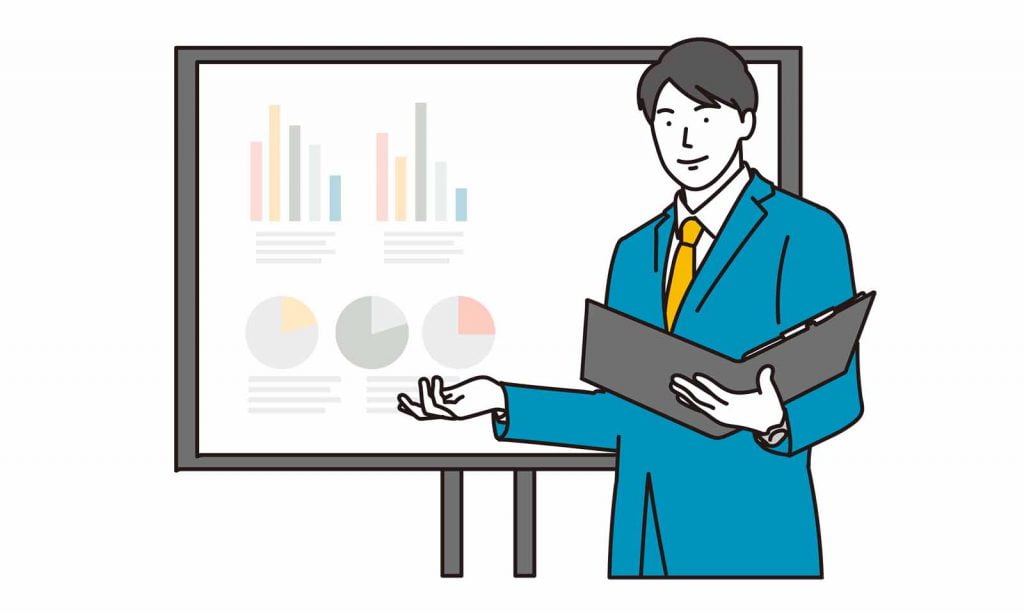 Project manager working with team