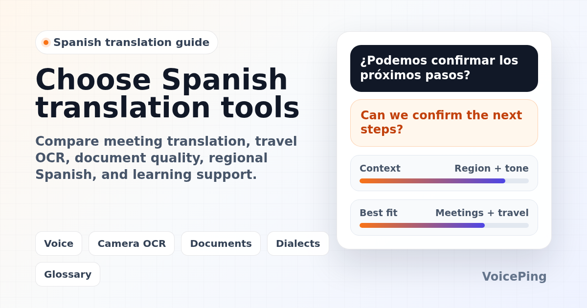 Best Spanish Translation Tools in 2026: Business, Travel, Documents, and Learning