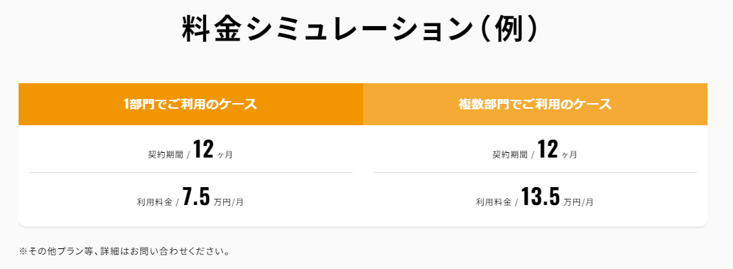 オンヤクの料金表