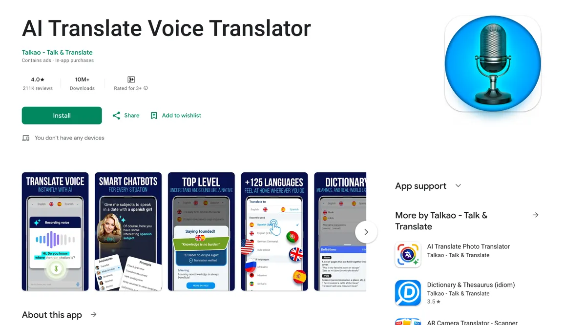 AI Translate Voice Translator
