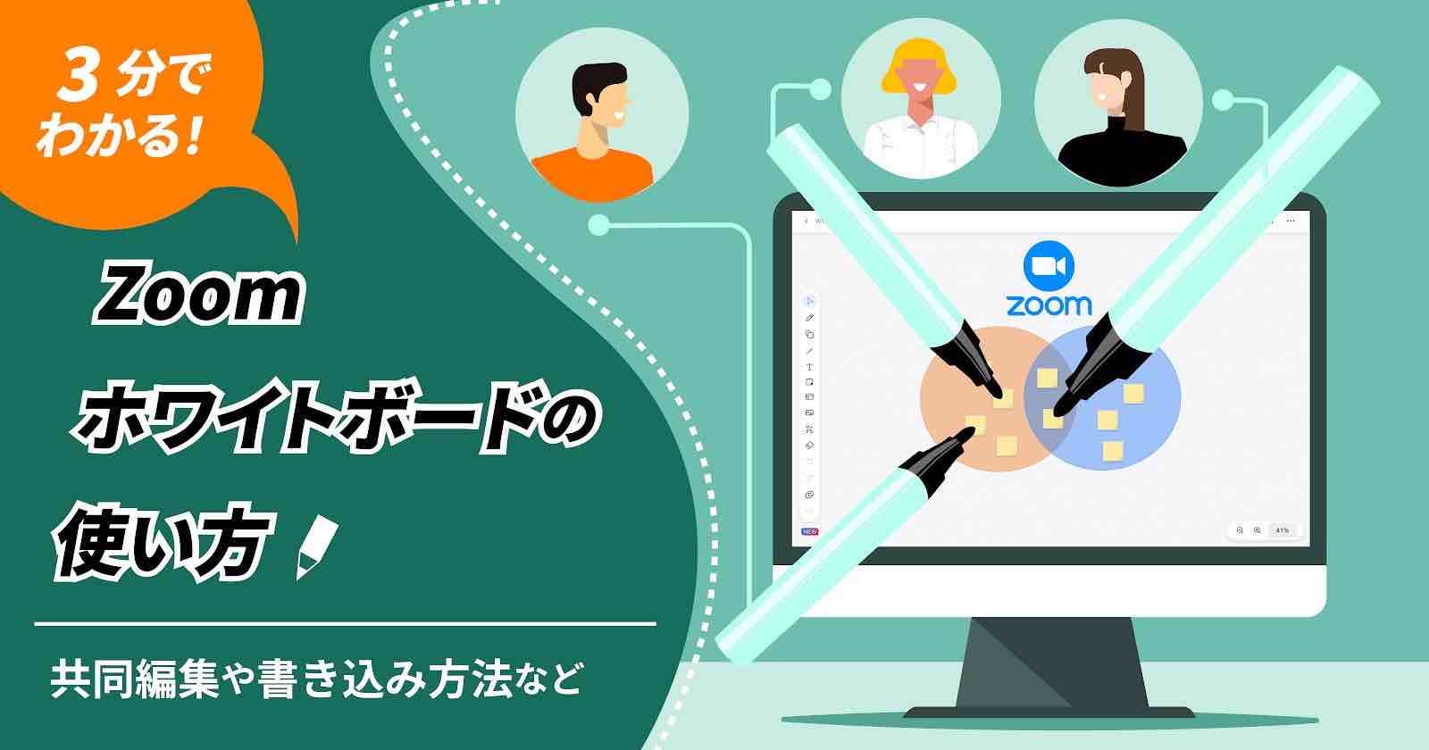 3分でわかる！Zoomホワイトボードの使い方｜共同編集や書き込み方法など